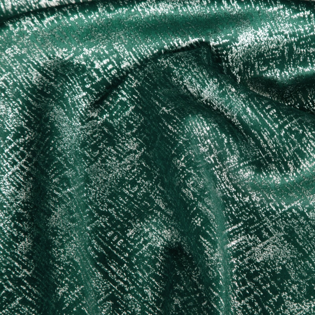 Záves 140x270 cm zamatový tyrkysovo strieborný na riasiacu pásku CYPR - Design 91