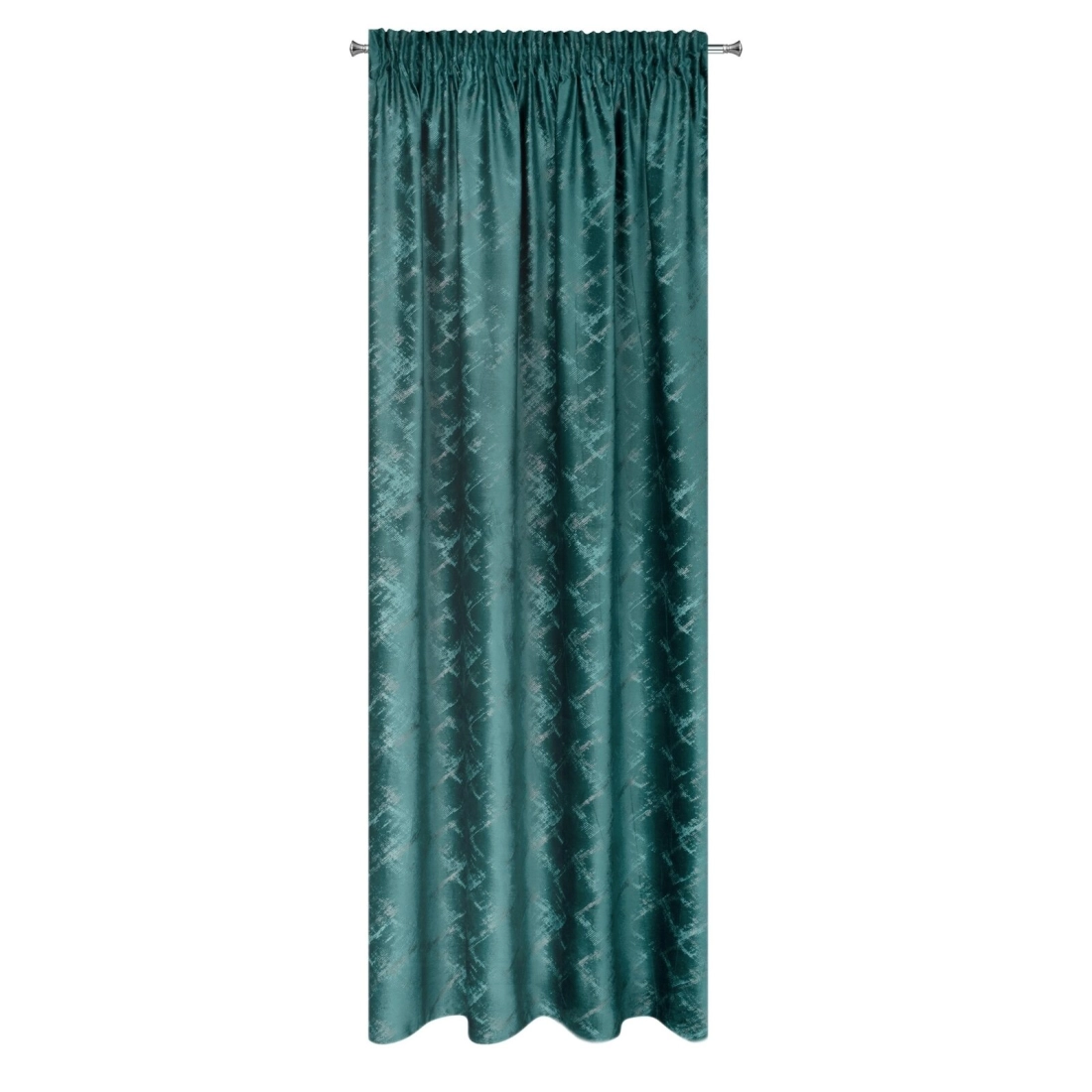 Závěs 140 x 270 cm sametový tyrkysový, šampaňský na řasicí pásku ADRIA