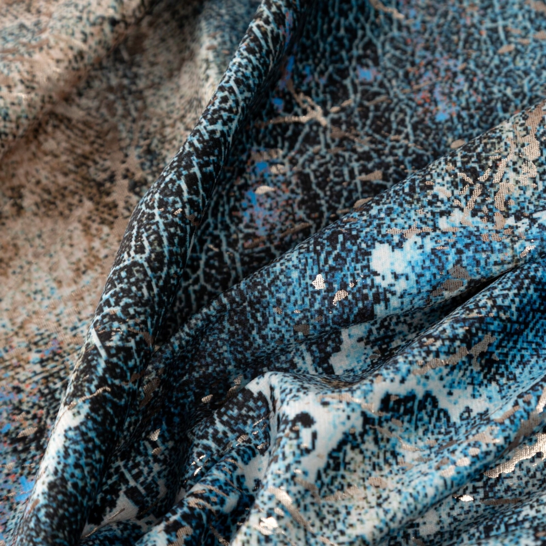 Záves 140x270 cm zamatový tyrkysový, tmavomodrý na riasiacu pásku ESTER