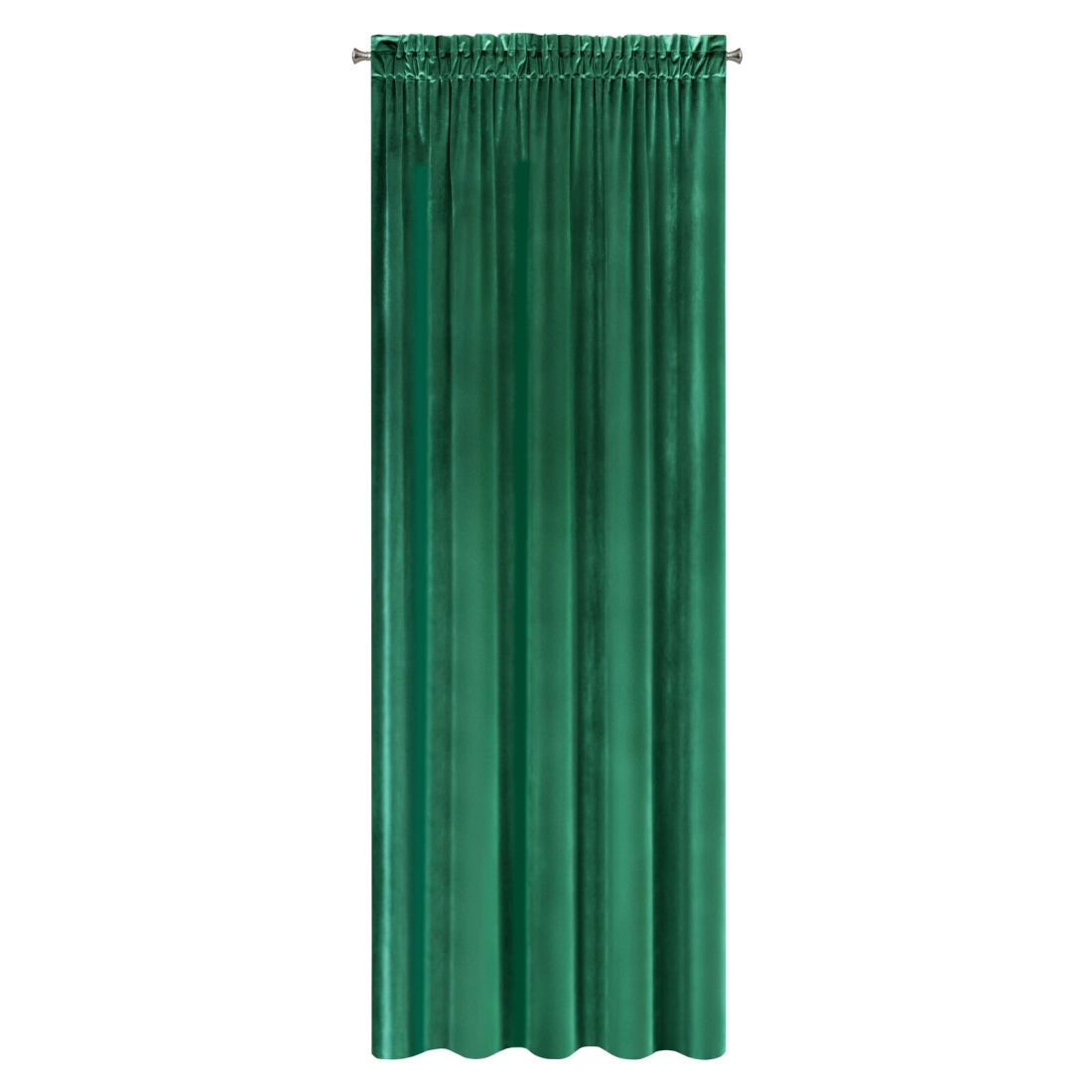 Záves 140x270 cm zamatový zelený na riasiacu pásku SAMANTA