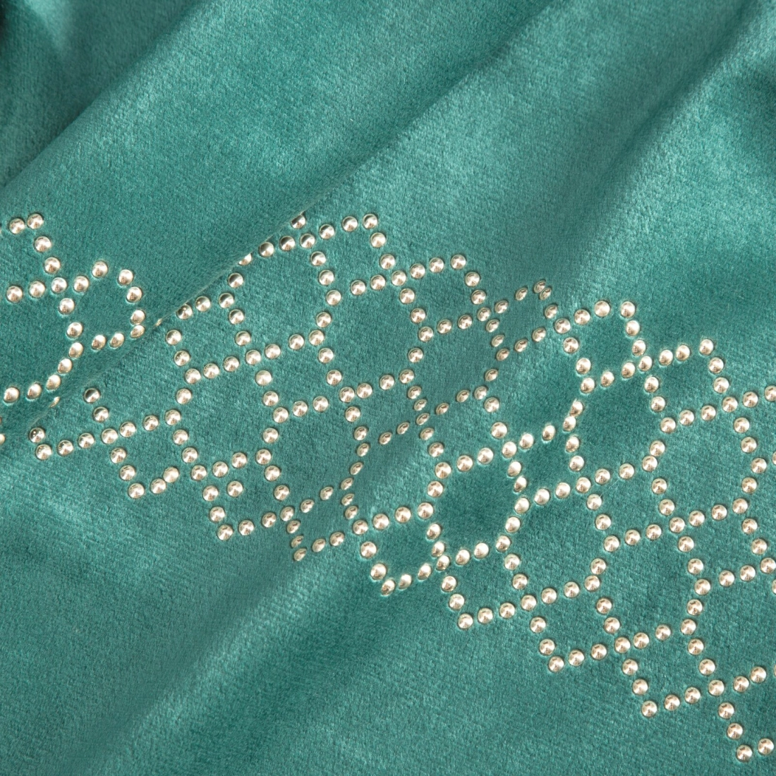 Záves 140x270 cm zamatový zelený svetlozlatý na riasiacu pásku JOVITA Diva Line