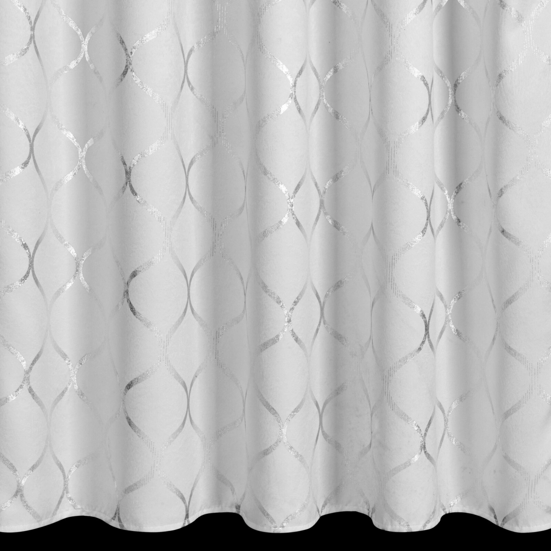 Záves 140x270 cm zatemňujúci bielo strieborný na riasiacu pásku MILI