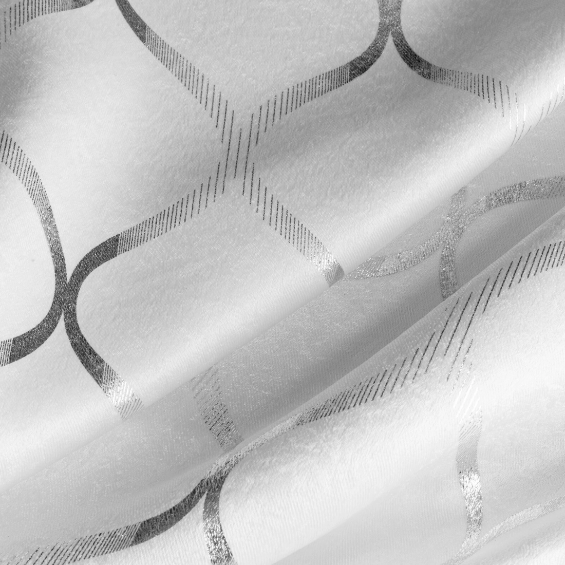 Záves 140x270 cm zatemňujúci bielo strieborný na riasiacu pásku MILI