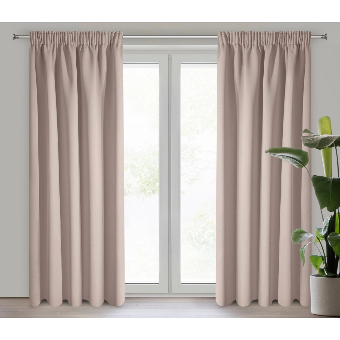 Záves 140x270 cm zatemňujúci polyester ružový na riasiacu pásku PARISA Design 91