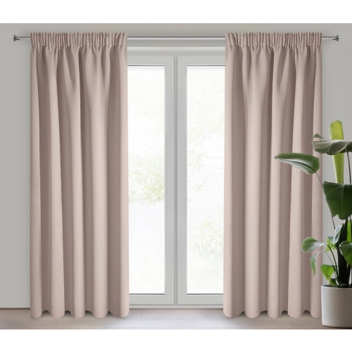 Závěs 140x270 cm zatemňovací polyester růžový na řasící pásku PARISA Design 91