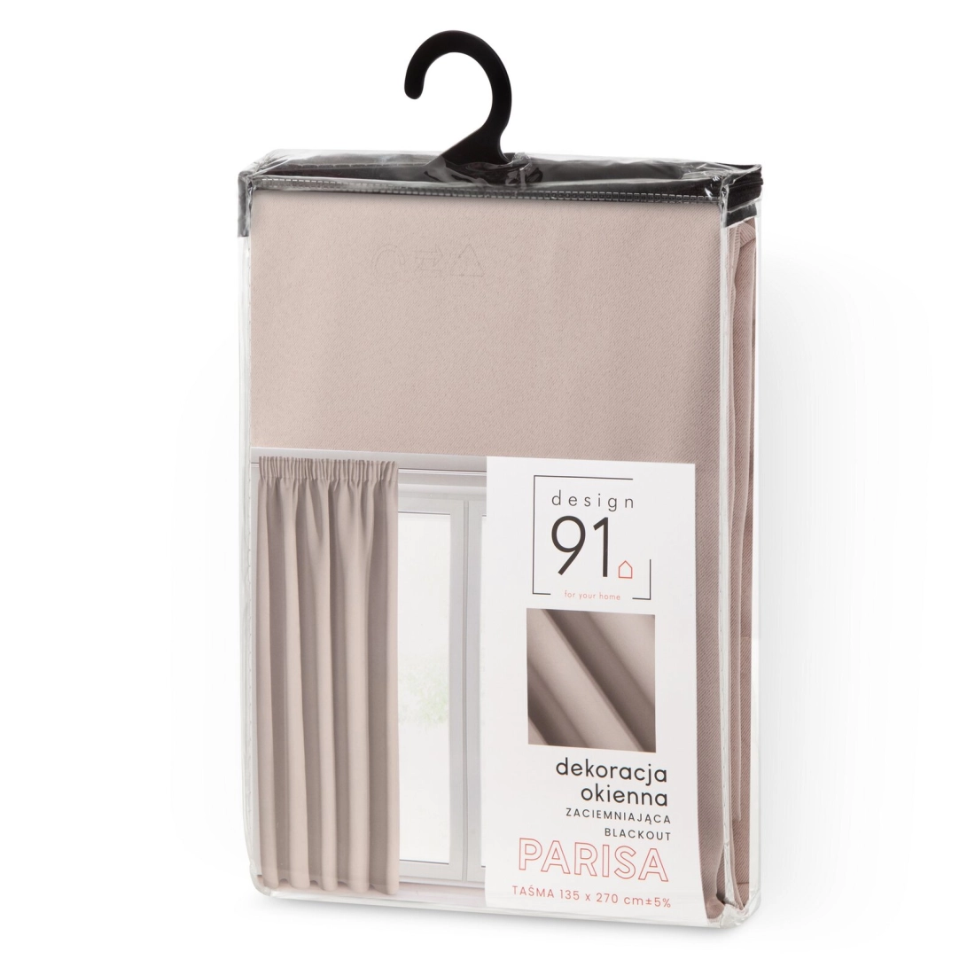 Záves 140x270 cm zatemňujúci polyester ružový na riasiacu pásku PARISA Design 91