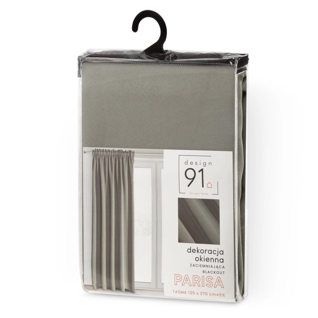 Záves 140x270 cm zatemňujúci polyesterový tmavobéžový na riasiacu pásku a tunel PARISA DESIGN91