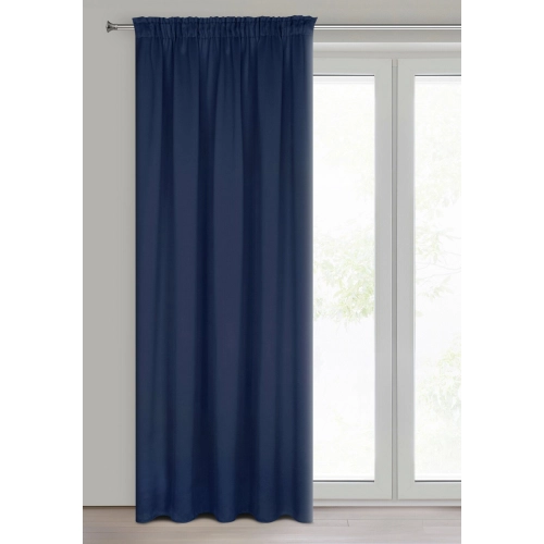 Záves 140x270 cm zatemňujúci polyesterový tmavomodrý na riasiacu pásku PARISA Design 91