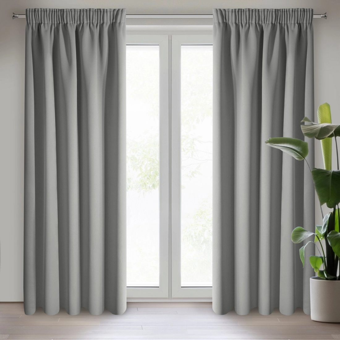 Záves 140x270 cm zatemňujúci sivý na riasiacu pásku PARISA Design 91