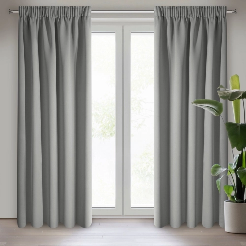 Záves 140x270 cm zatemňujúci sivý na riasiacu pásku PARISA Design 91