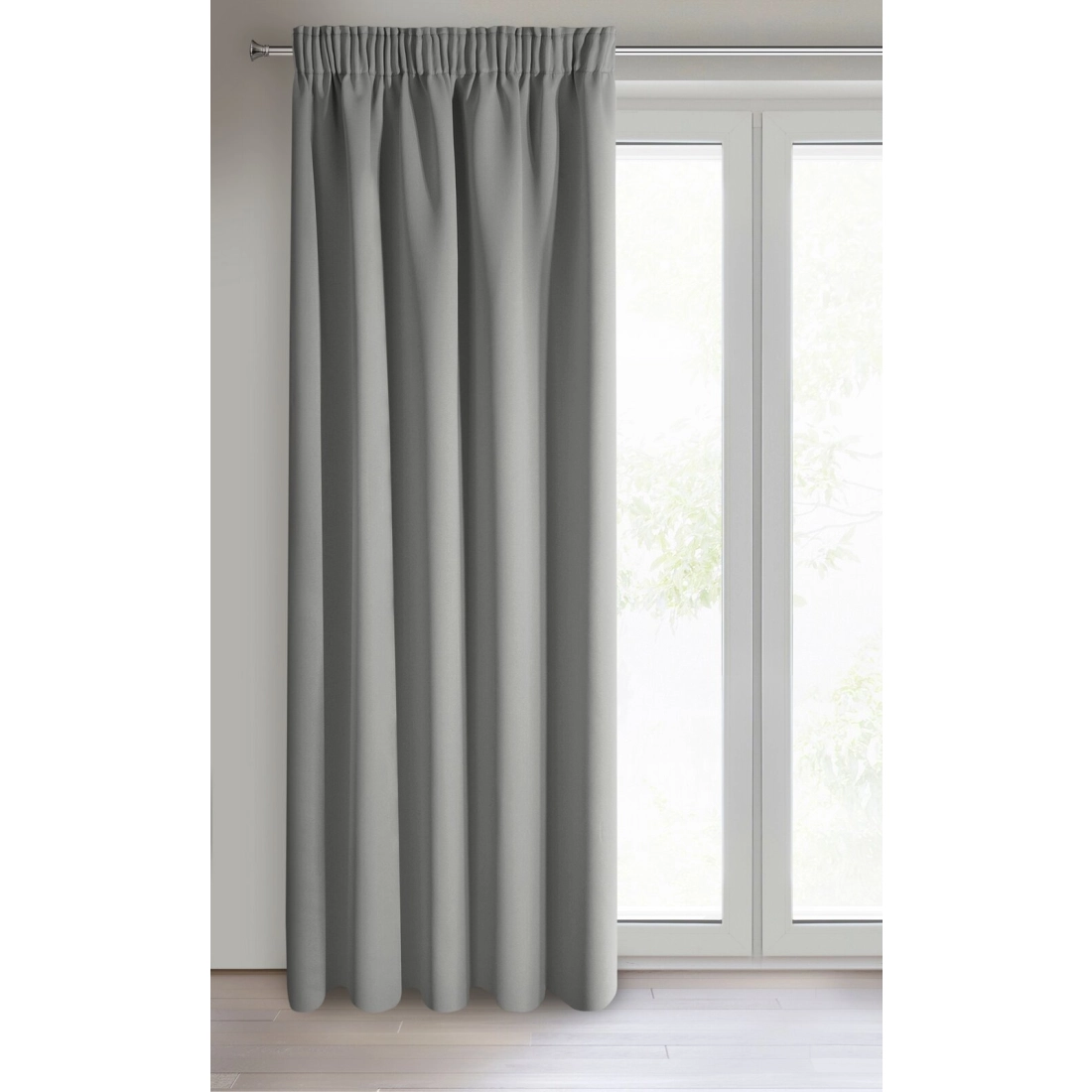 Záves 140x270 cm zatemňujúci sivý na riasiacu pásku PARISA Design 91