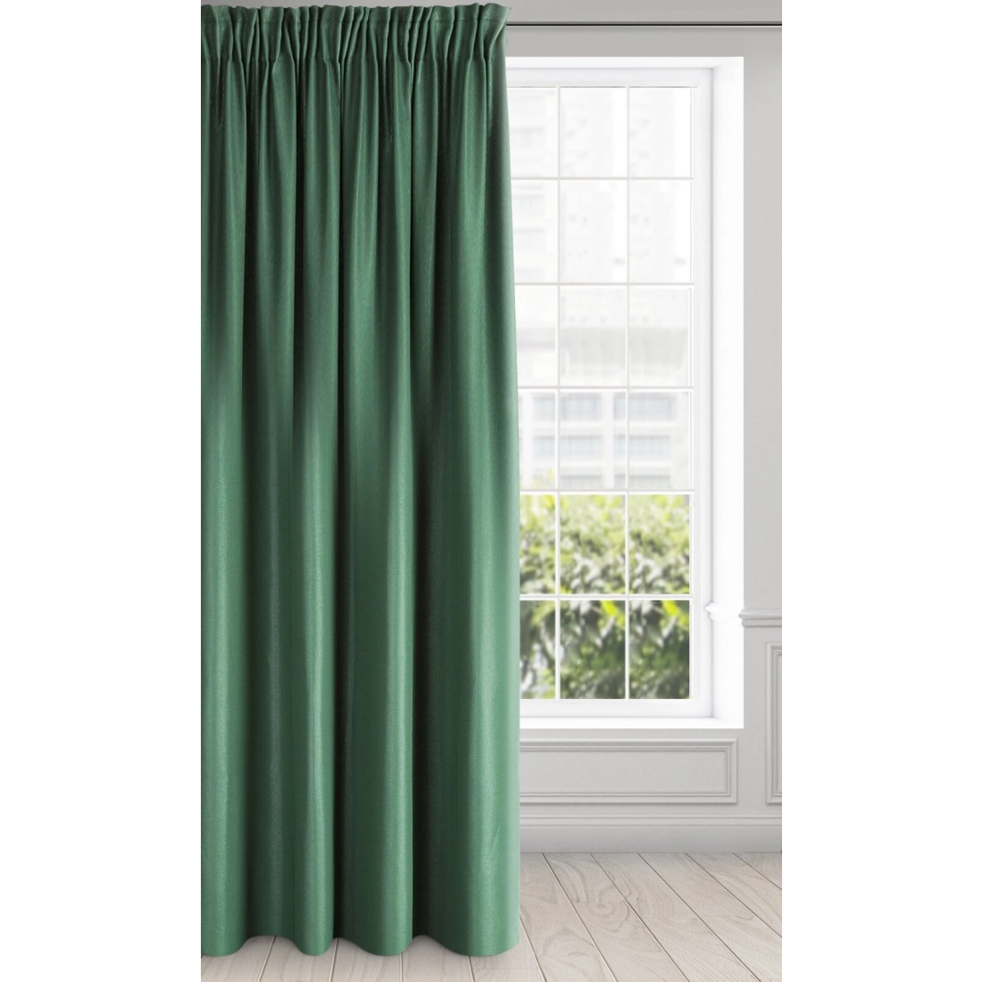 Závěs 140 x 270 cm zelený na řasicí pásce ESSME DIVA LINE