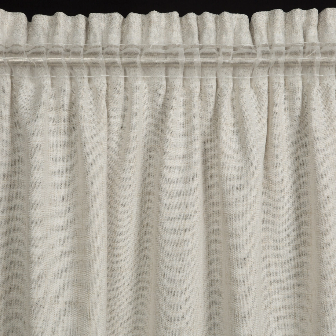 Záves 140x280 cm polyesterový prírodný so strieborným leskom na riasiacu pásku BLANKA