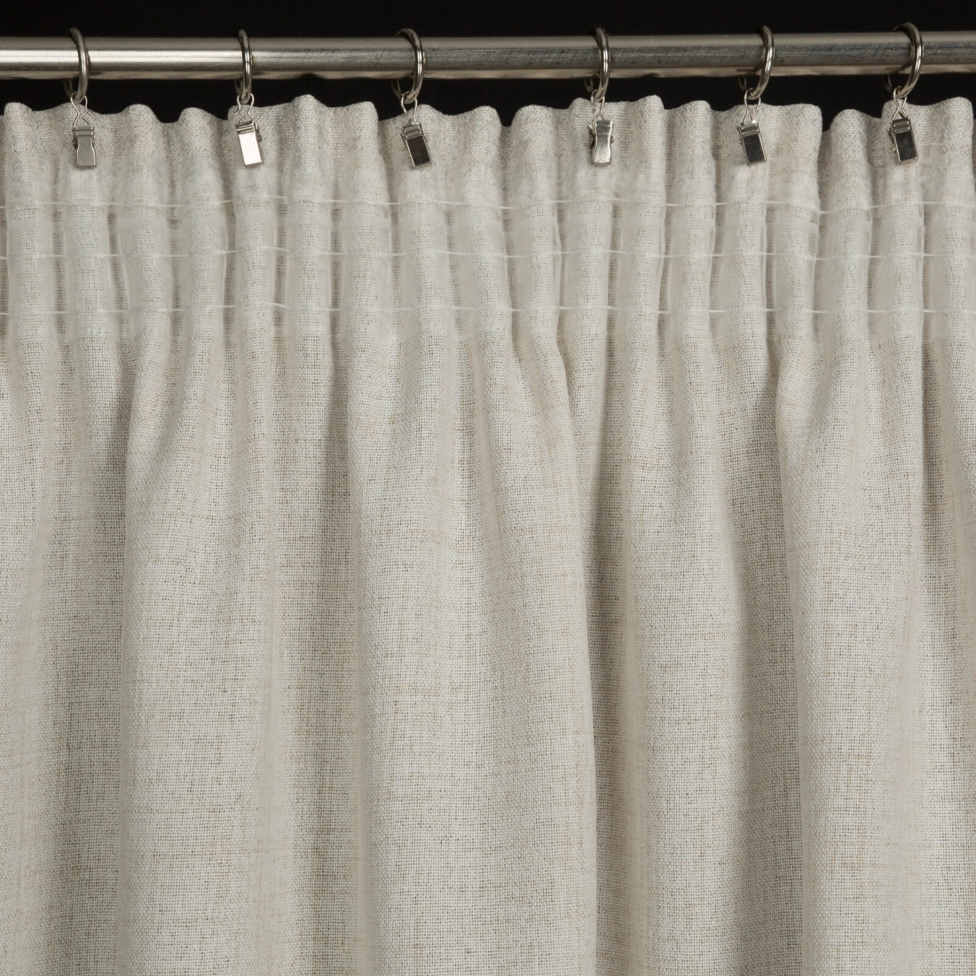 Záves 140x280 cm polyesterový prírodný so strieborným leskom na riasiacu pásku BLANKA