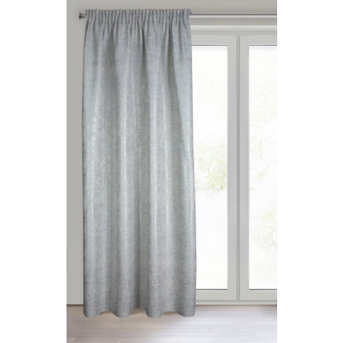 Záves 140x280 cm polyesterový strieborný na riasiacu pásku BLANKA