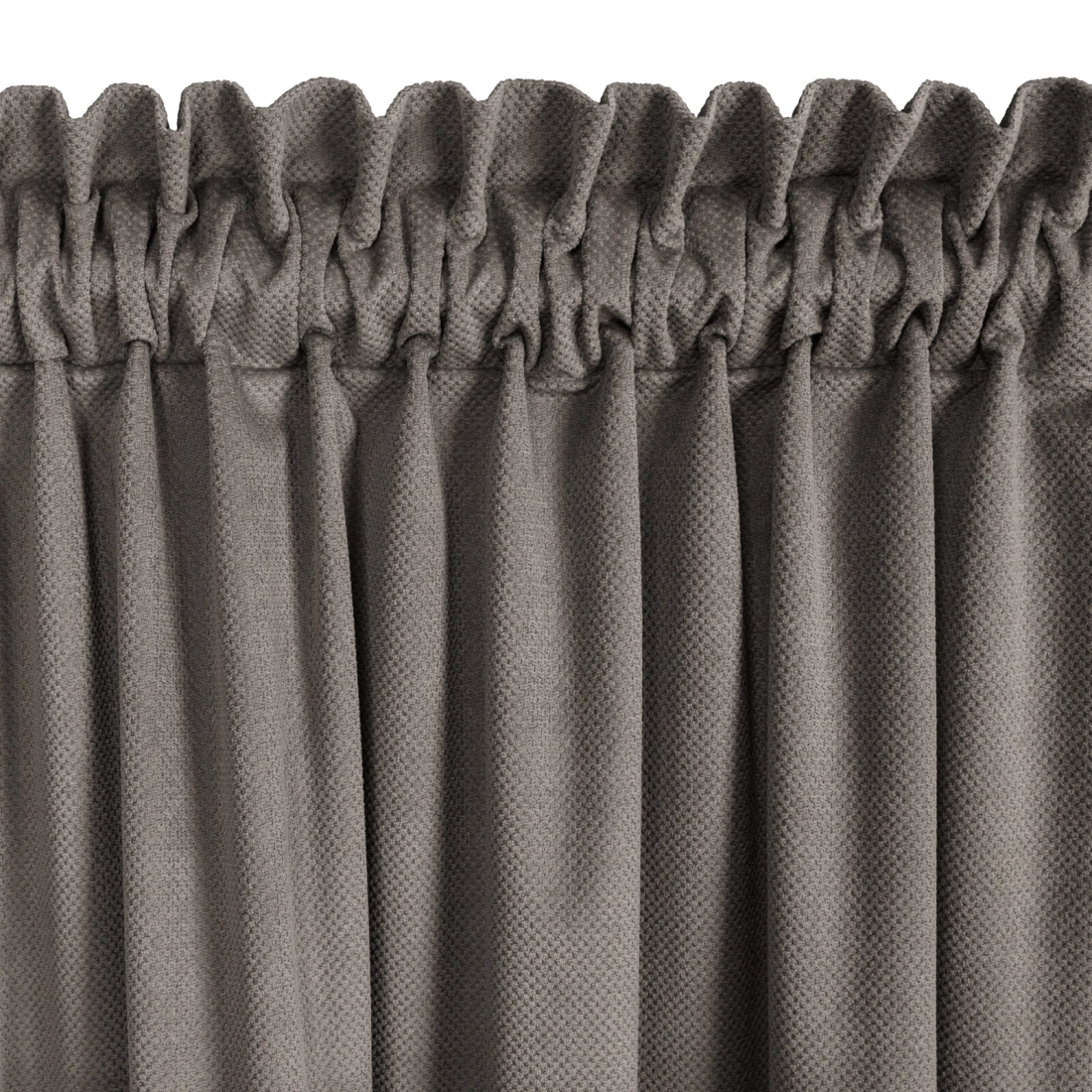 Záves 140x300 cm matný zamatový sivý na riasiacu pásku MILO