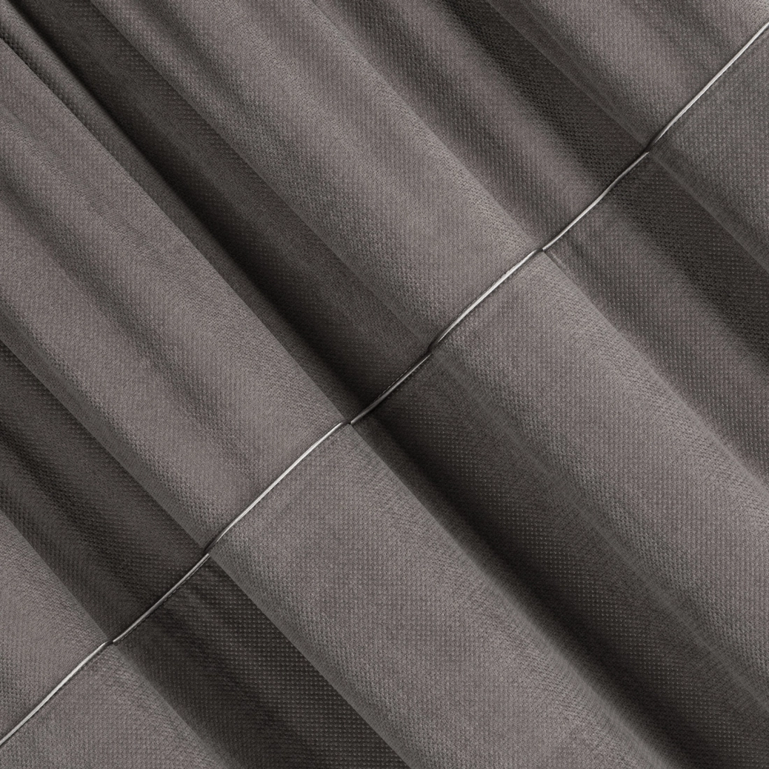 Záves 140x300 cm matný zamatový sivý na riasiacu pásku MILO