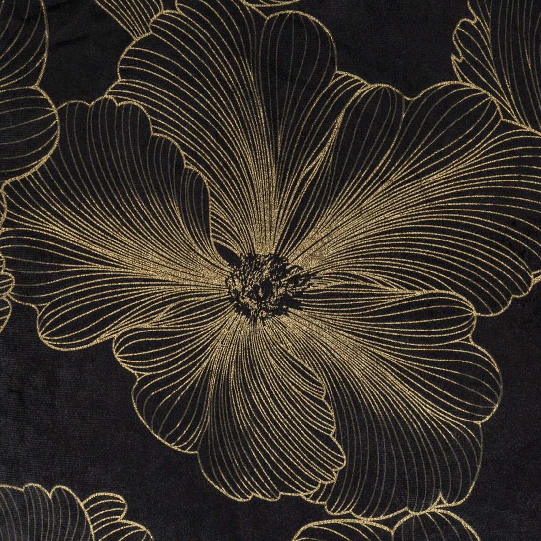 Záves 140x300 cm velúrový čierny zlatistý na riasiacu pásku STELLA