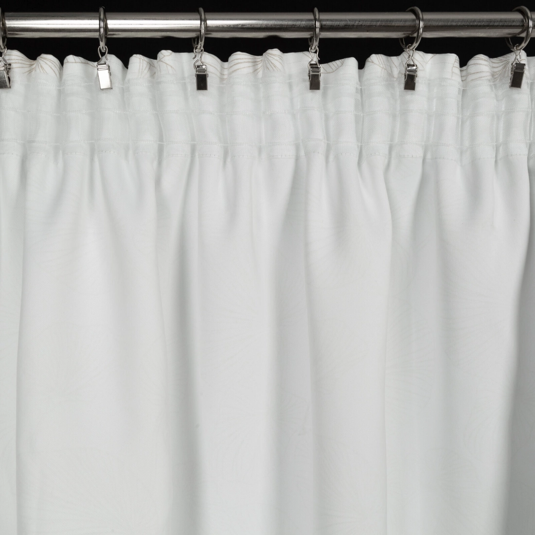 Záves 140x300 cm zaciemňujúci bielo zlatý na riasiacu pásku MARIGOLD