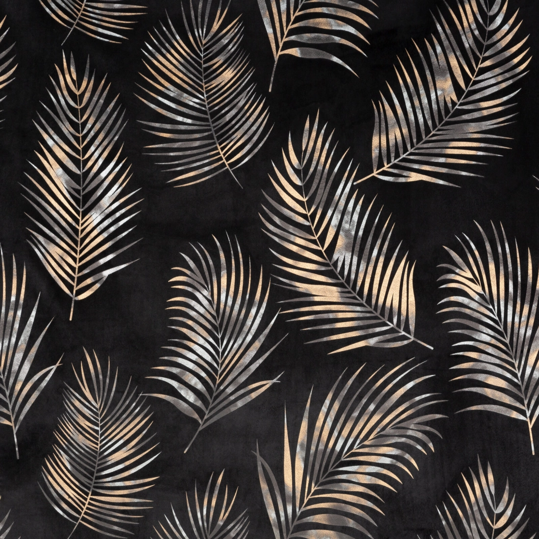 Záves 140x300 cm zamatový čierny, šampanský na riasiacu pásku GLORIA