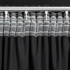 Záves 140x300 cm zamatový čierny strieborný na riasiacu pásku STELLA