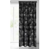 Záves 140x300 cm zamatový čierny strieborný na riasiacu pásku STELLA