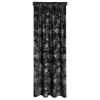Záves 140x300 cm zamatový čierny strieborný na riasiacu pásku STELLA