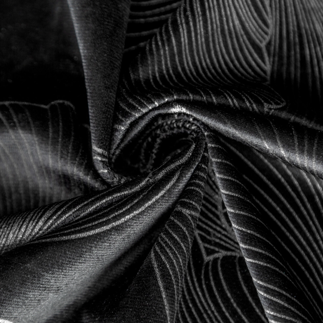 Záves 140x300 cm zamatový čierny strieborný na riasiacu pásku STELLA