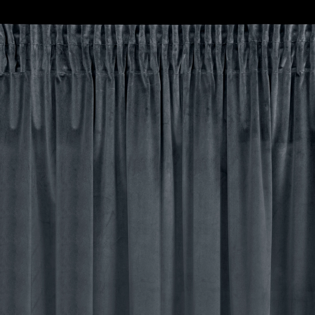 Záves 140x300 cm zamatový grafitový na riasiacu pásku ANTARA