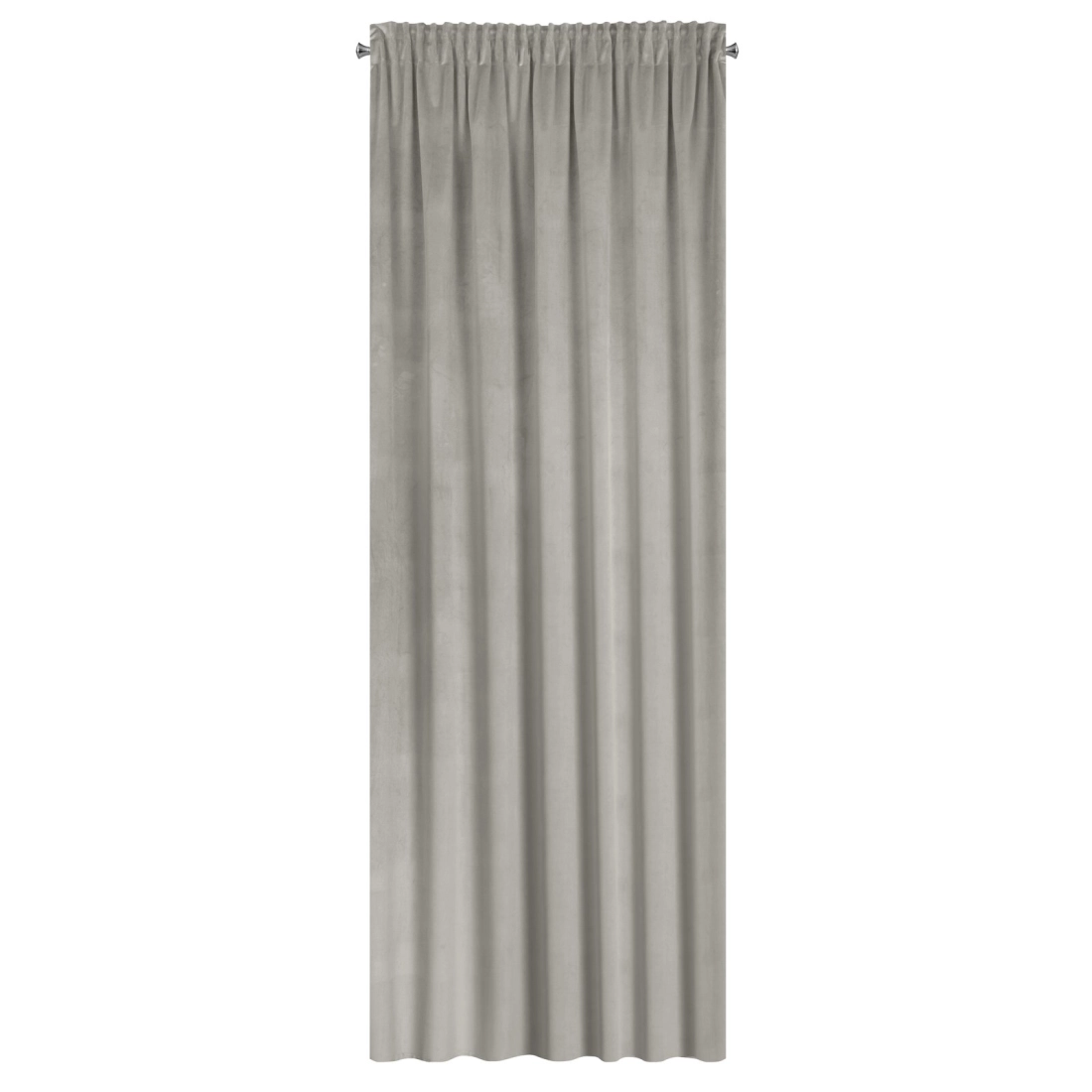 Sametový závěs 140x300 cm popelavý na řasicí pásku ANTARA