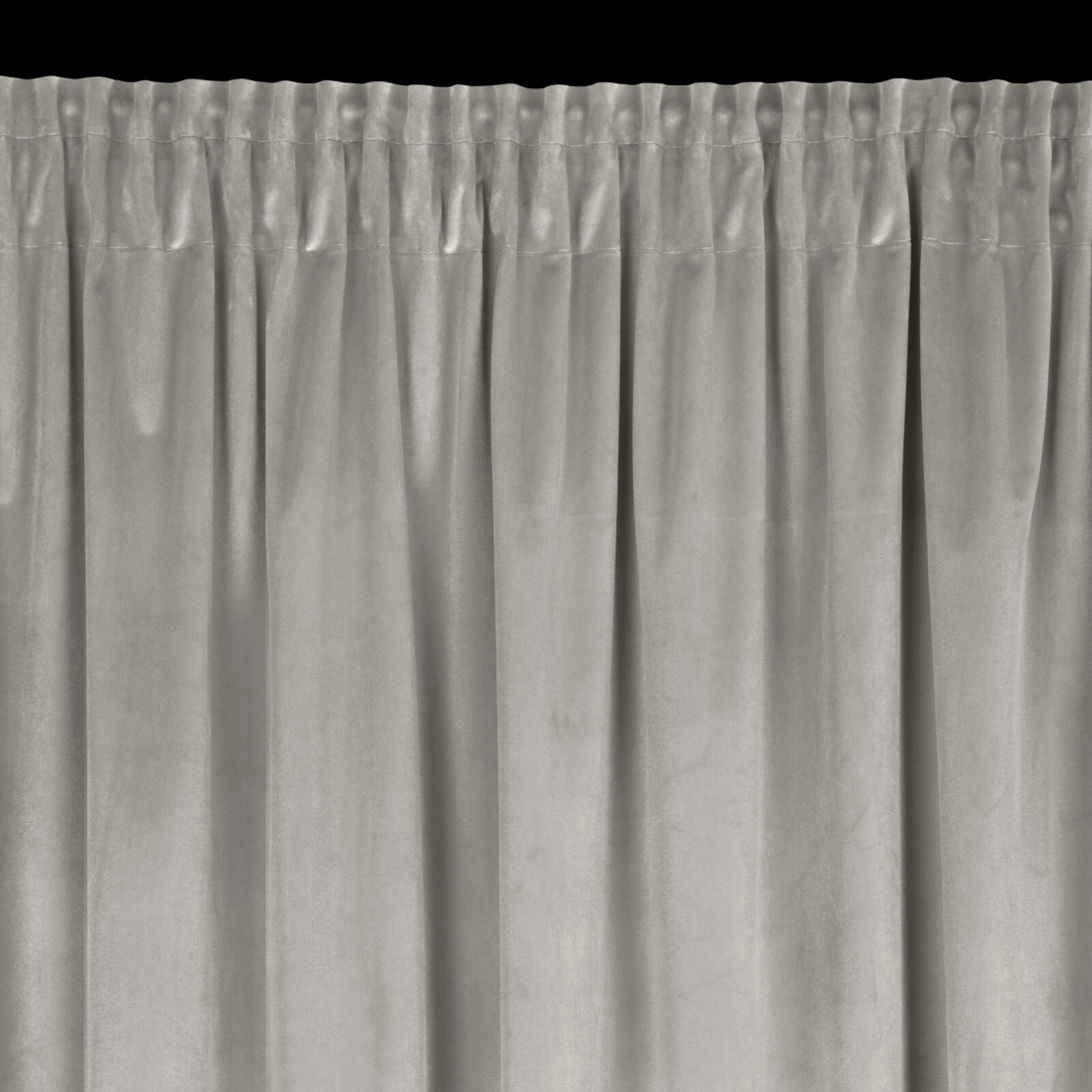 Sametový závěs 140x300 cm popelavý na řasicí pásku ANTARA