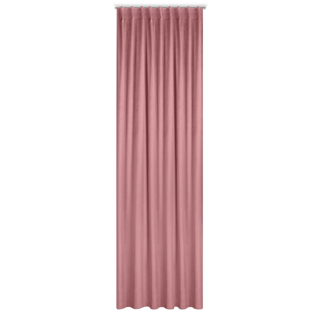 Záves 140x300 cm zamatový ružový na riasiacu pásku MADLEN