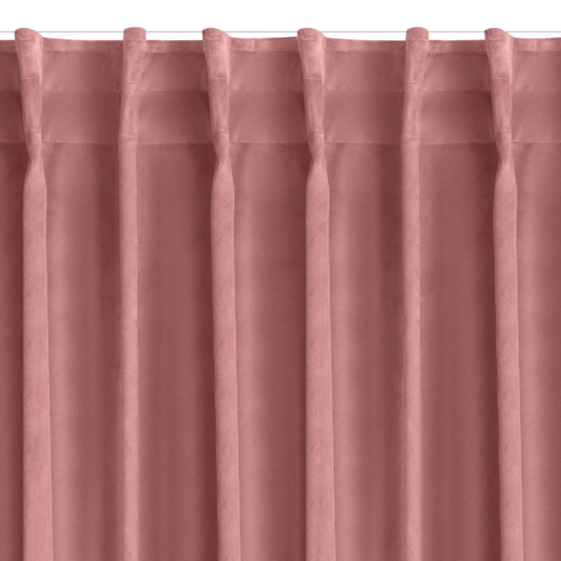 Záves 140x300 cm zamatový ružový na riasiacu pásku MADLEN