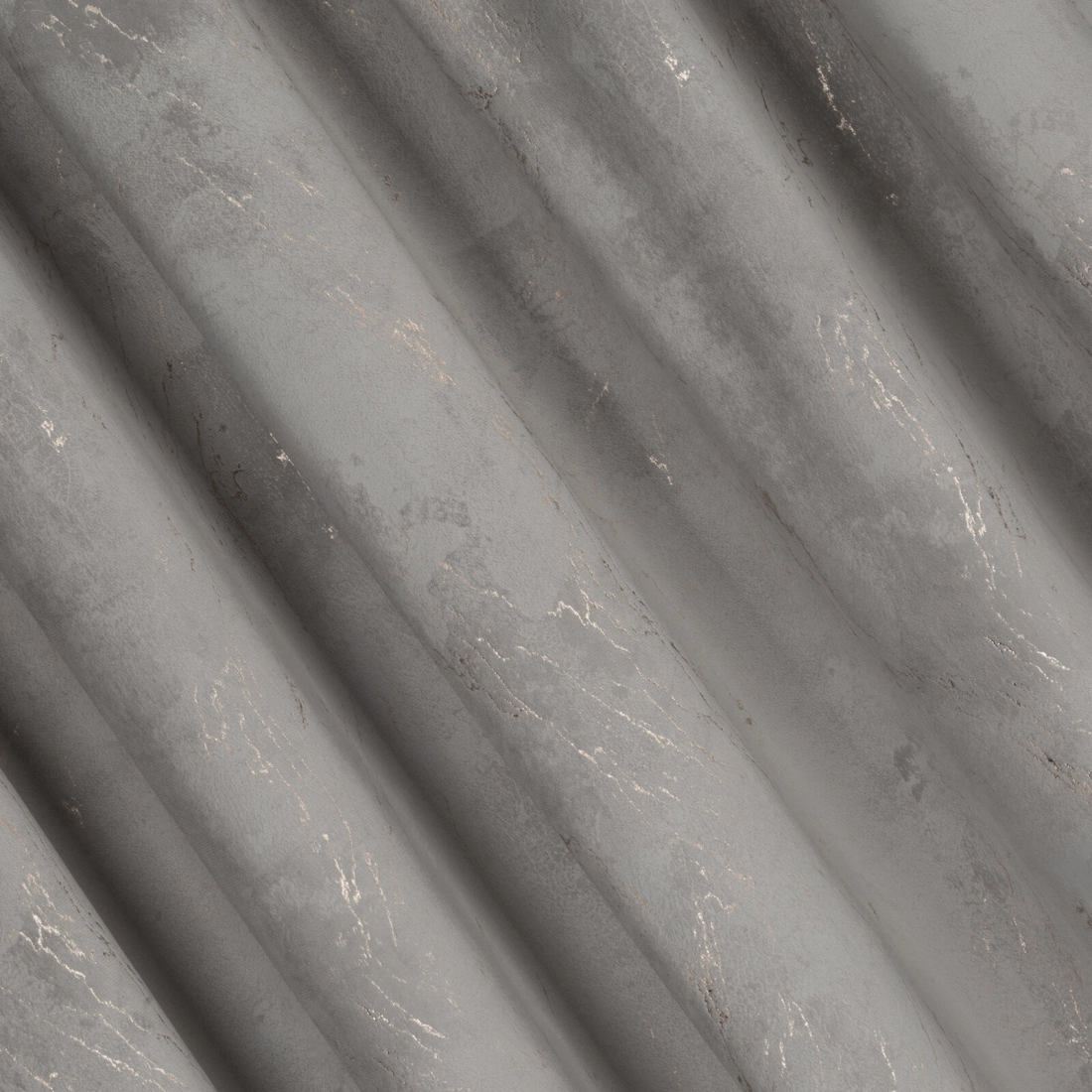 Záves 140x300 cm zamatový strieborný so zlatým vzorom na riasiacu pásku NADIA