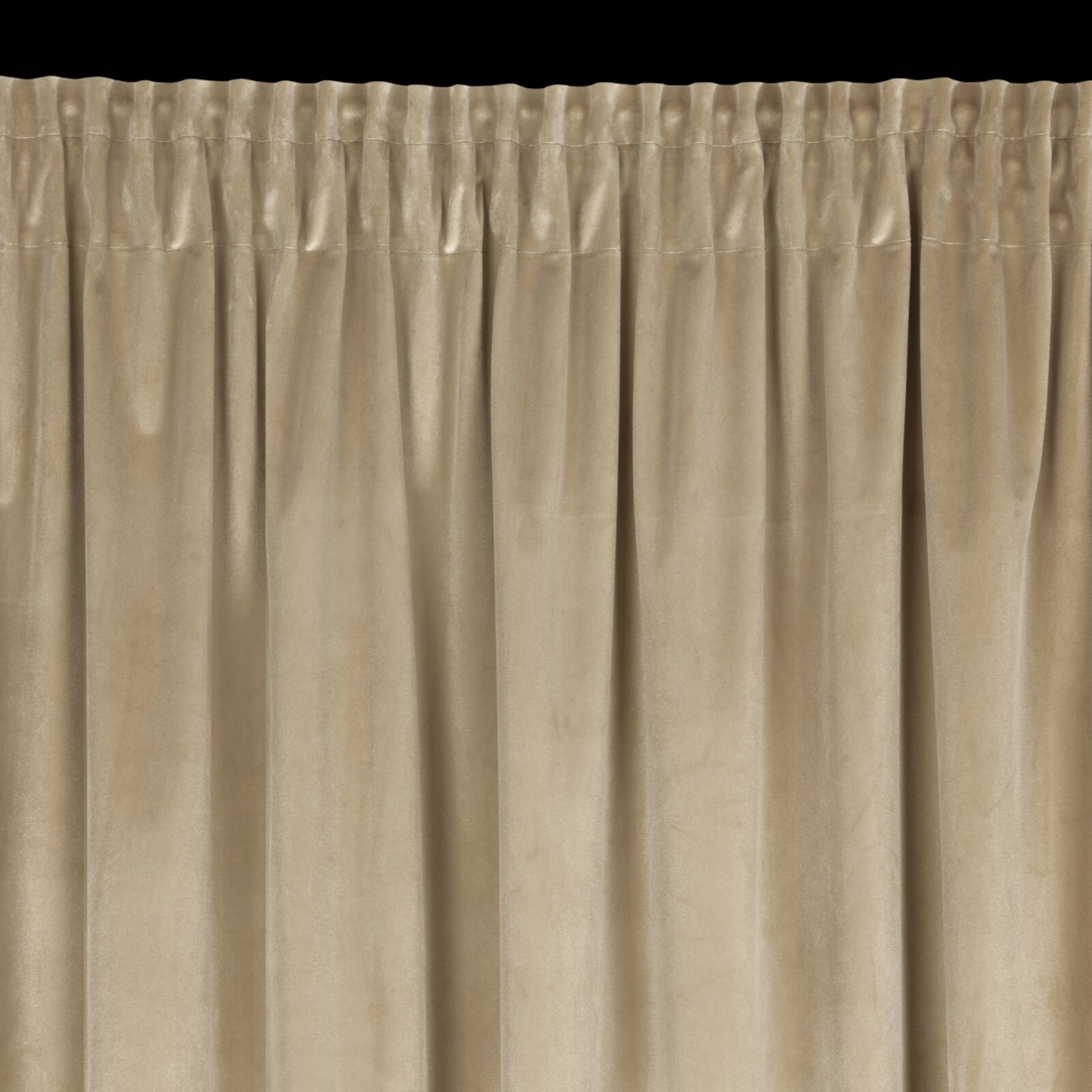 Sametový závěs 140x300 cm světle béžový na řasicí pásku ANTARA