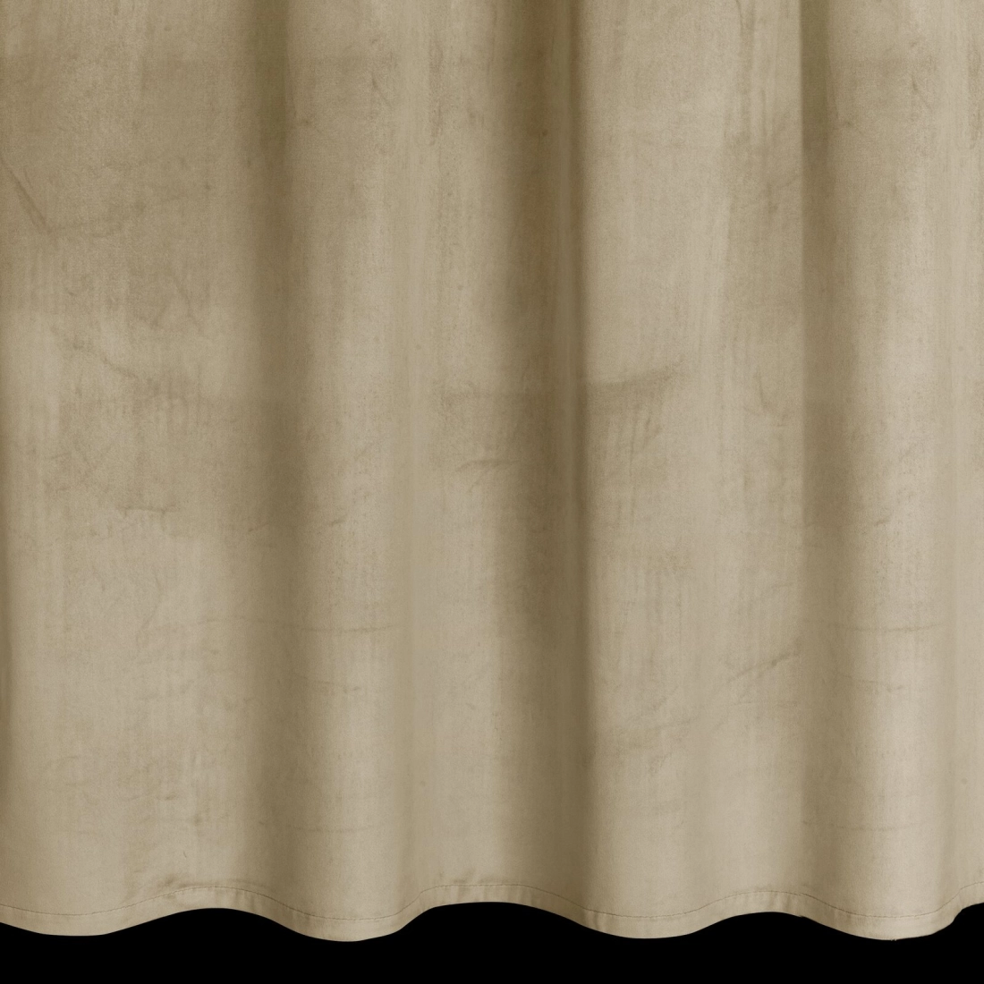 Sametový závěs 140x300 cm světle béžový na řasicí pásku ANTARA
