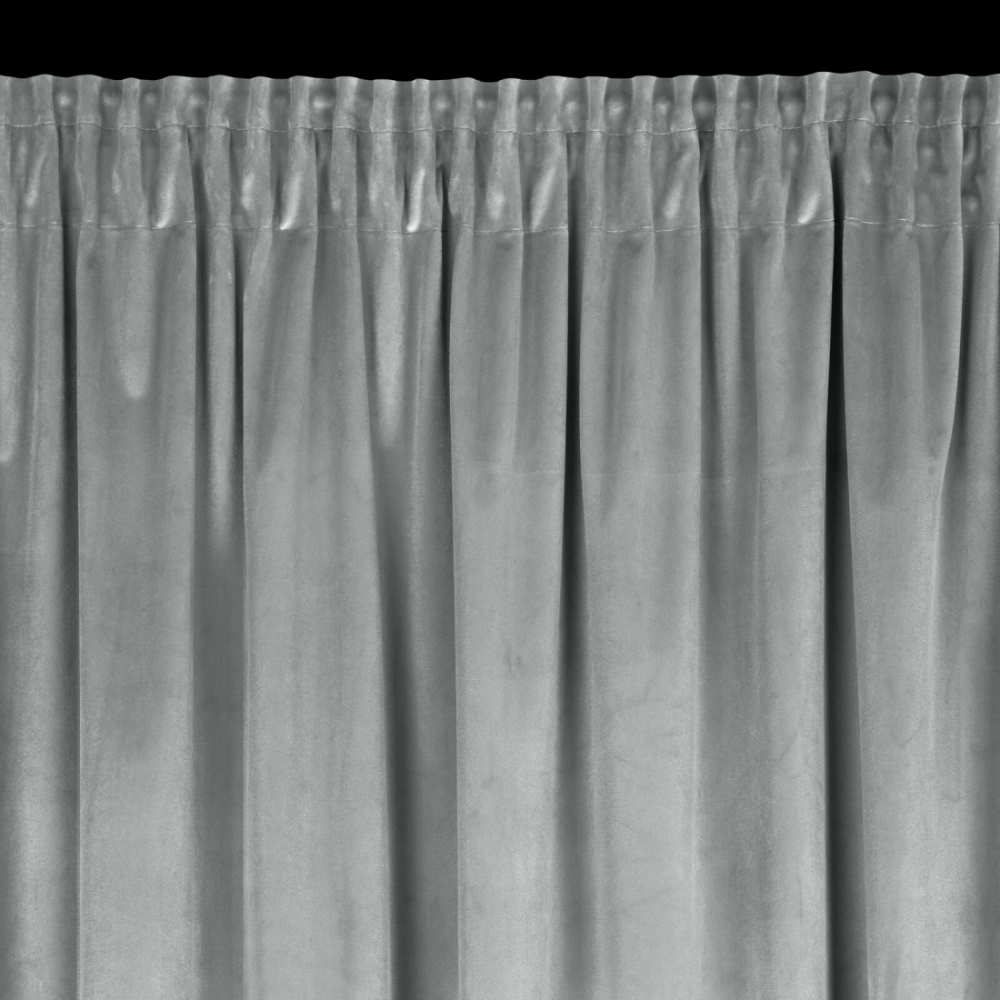 Závěs 140x300 cm sametový světle šedý na řasící pásku ANTARA