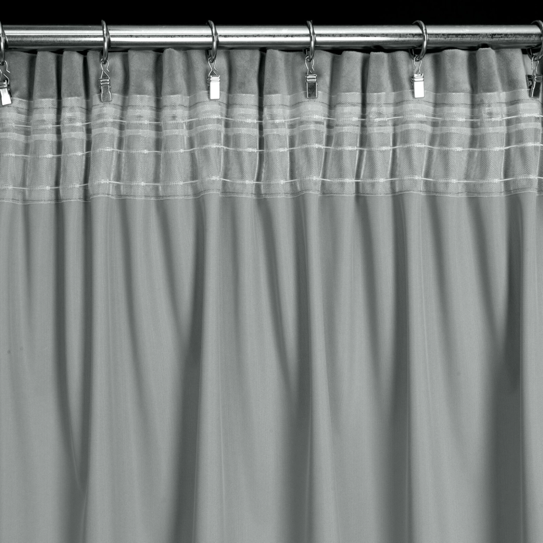 Závěs 140x300 cm sametový světle šedý na řasící pásku ANTARA