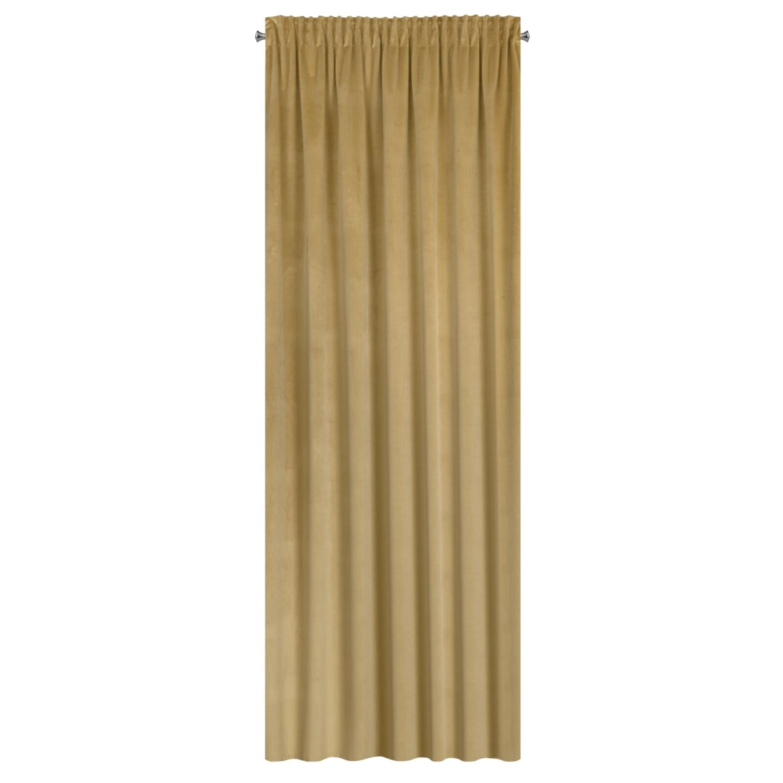 Závěs 140x300 cm sametový tmavě béžový na řasící pásku ANTARA