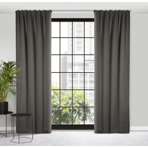 Záves 140x300 cm zatemňujúci sivý na riasiacu pásku MILAN