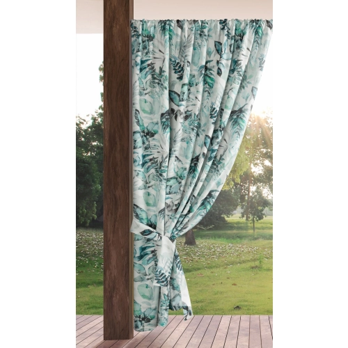 Záves 155x200 cm polyestr vodoodolný bielo-zelený na tunel GARDEN 2