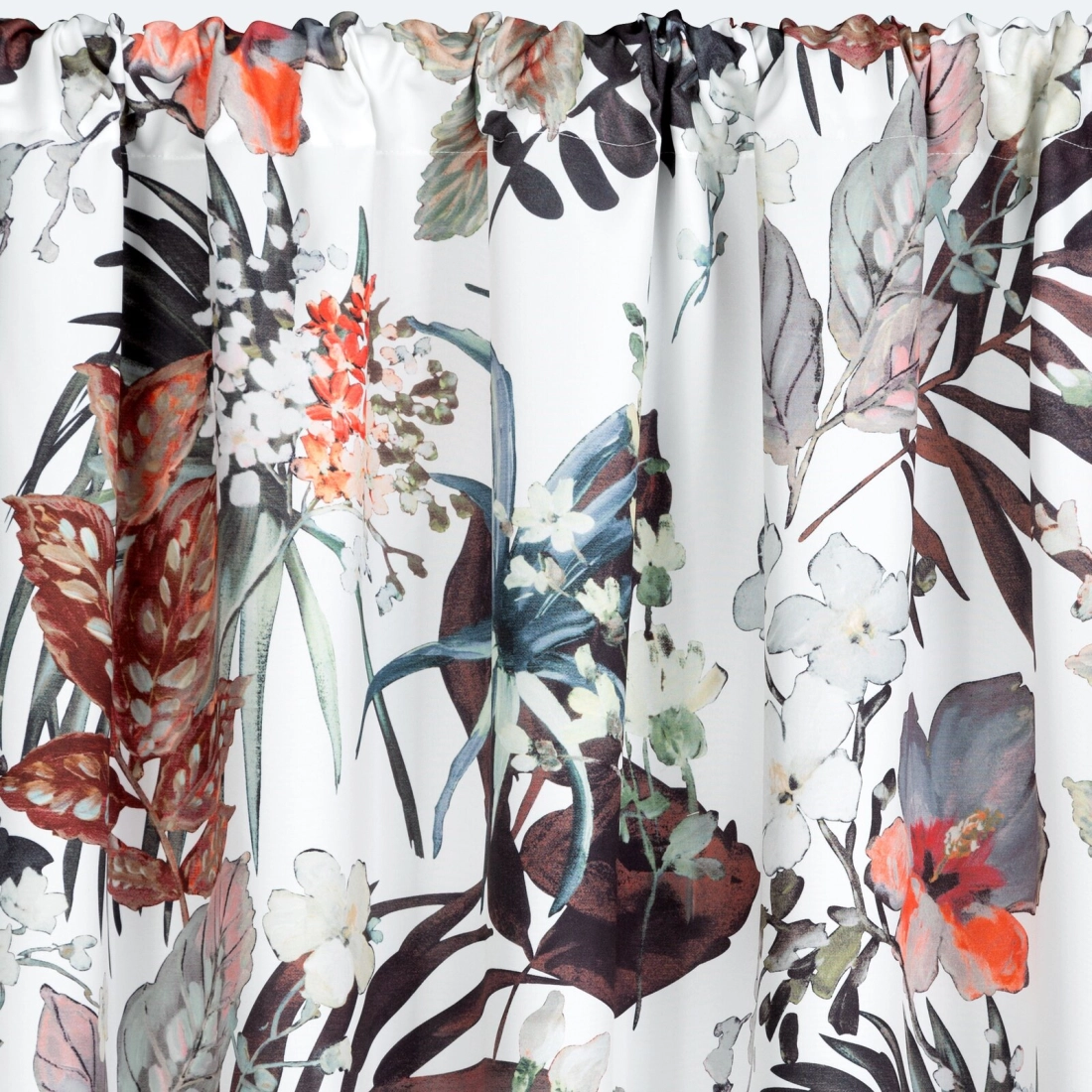 Voděodolná bílá a oranžová záclona 155x200 cm na tunel GARDEN