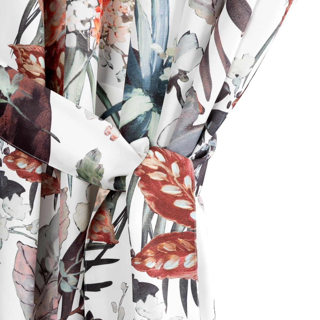 Voděodolná bílá a oranžová záclona 155x200 cm na tunel GARDEN