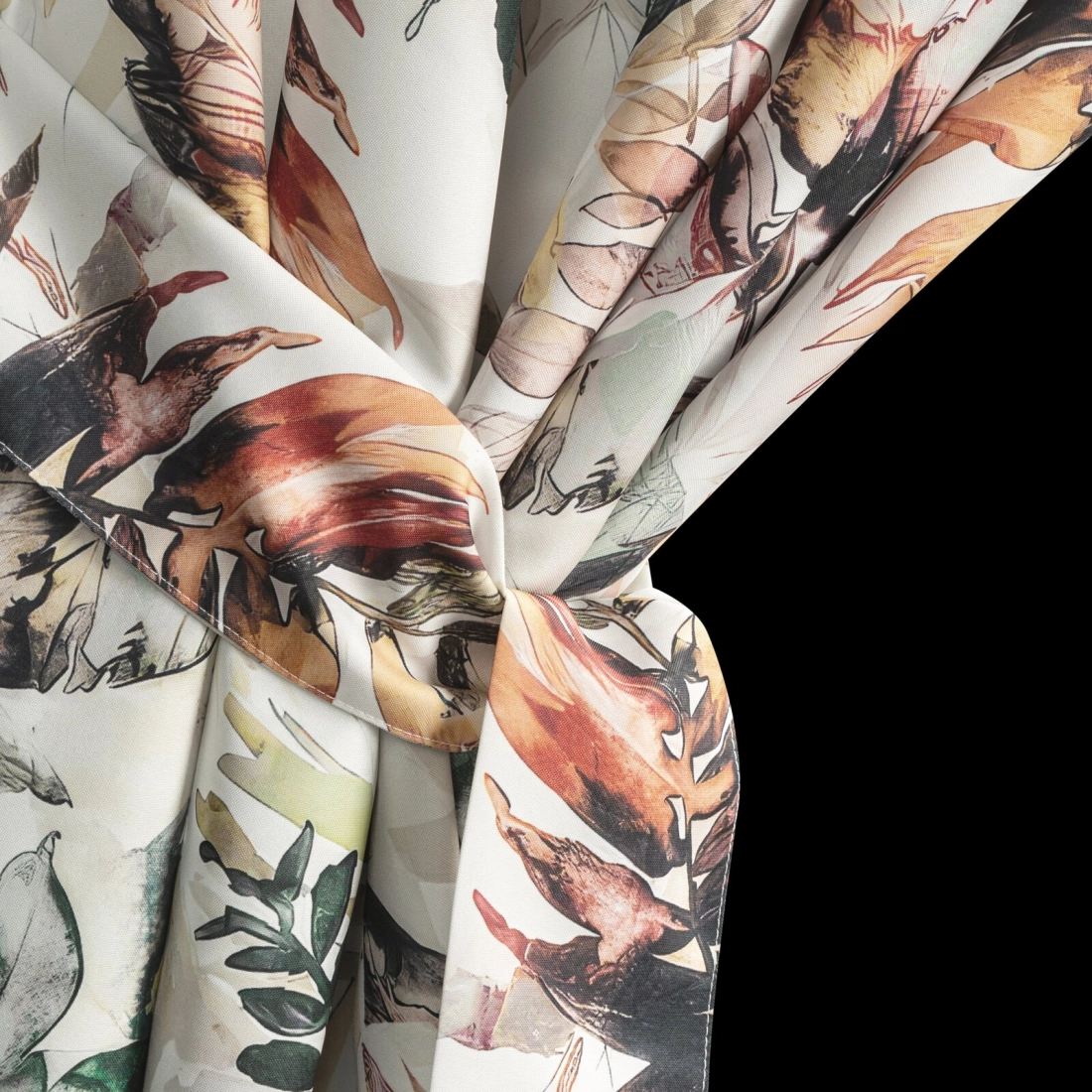 Záves 155x200 cm vodoodolný matný polyester bielo oceľový na tunel GARDEN 2