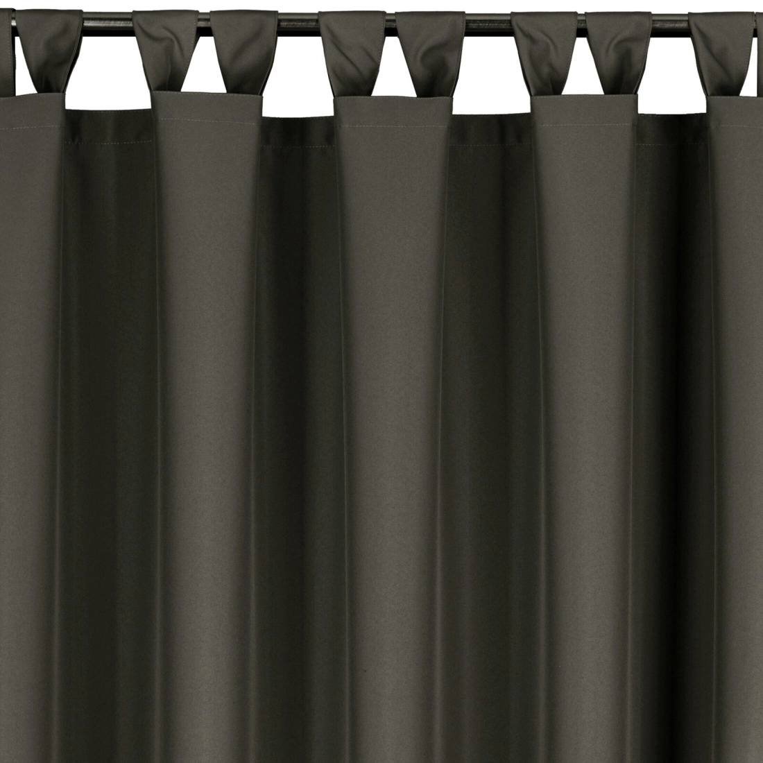 Záves 155x200 cm vodoodolný matný polyester grafitový na traky na suchý zips GARDEN