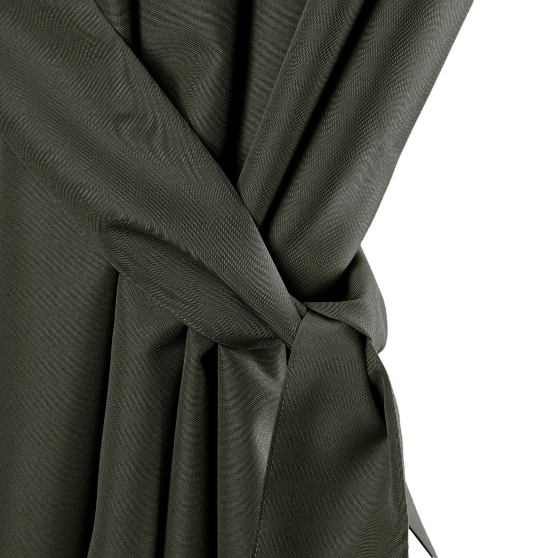 Záves 155x200 cm vodoodolný matný polyester grafitový na traky na suchý zips GARDEN