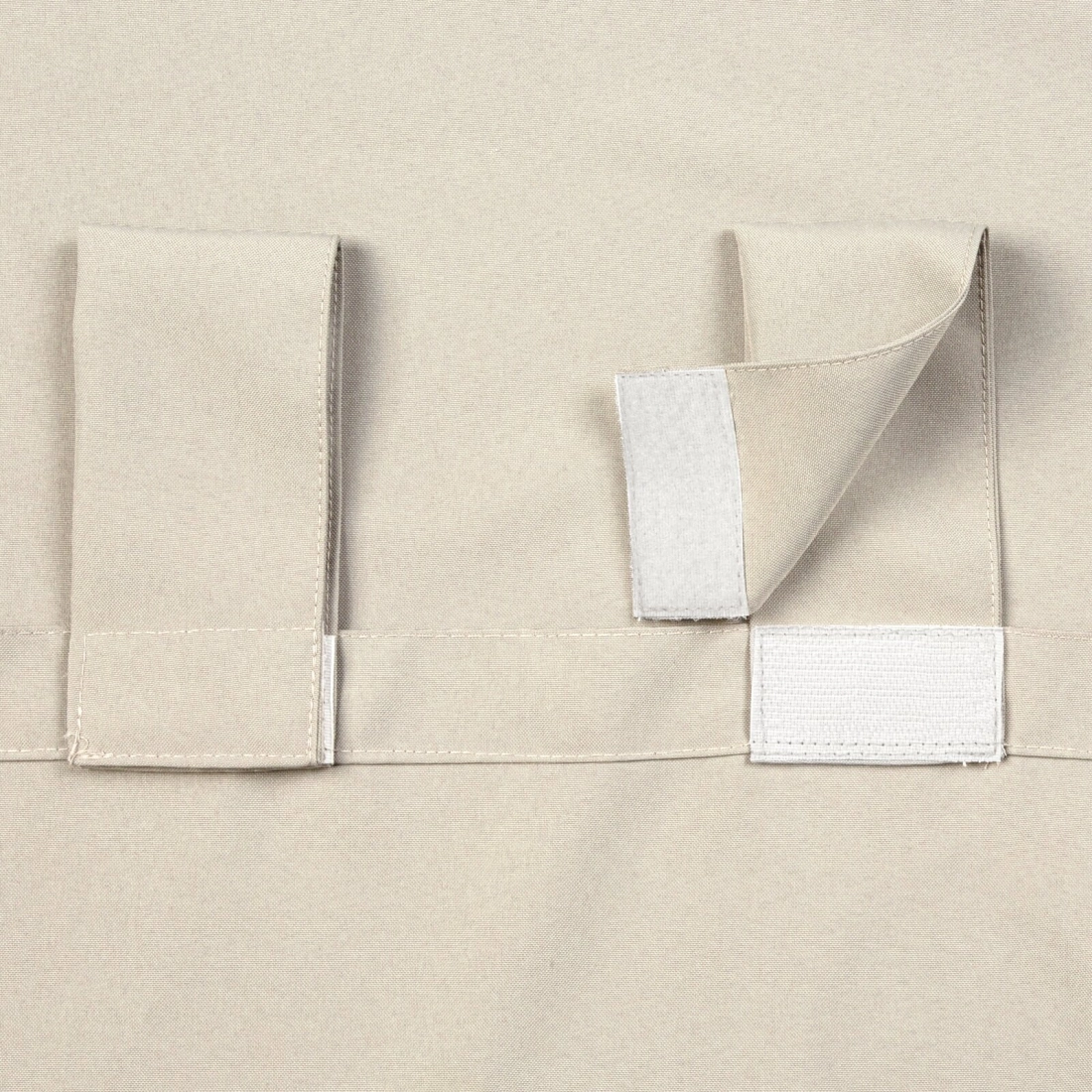 Závěs 155x200 cm voděodolný matný polyester světle béžový GARDEN