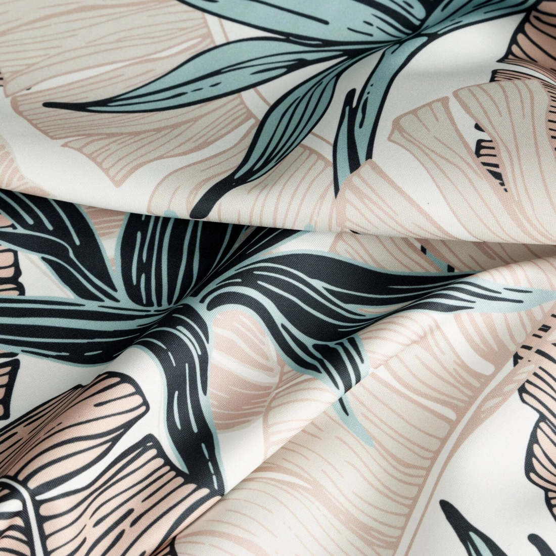 Záves 155x200 cm vodoodolný polyester béžový zelený na traky so suchým zipsom GARDEN