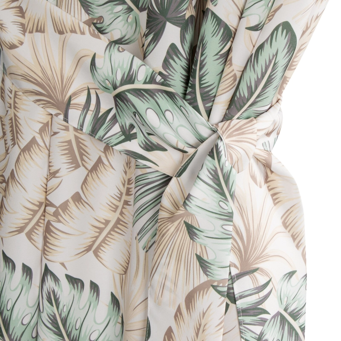 Závěs 155x200 cm voděodolný polyester béžový zelený na tunýlek GARDEN