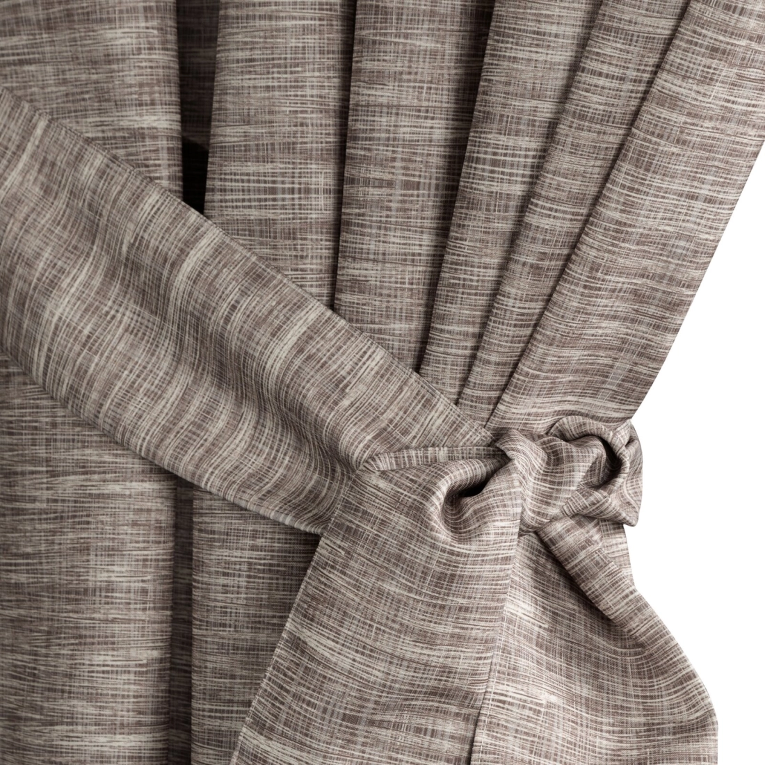 Voděodolný závěs 155x200 cm z polyesteru hnědý krémový na tunel GARDEN